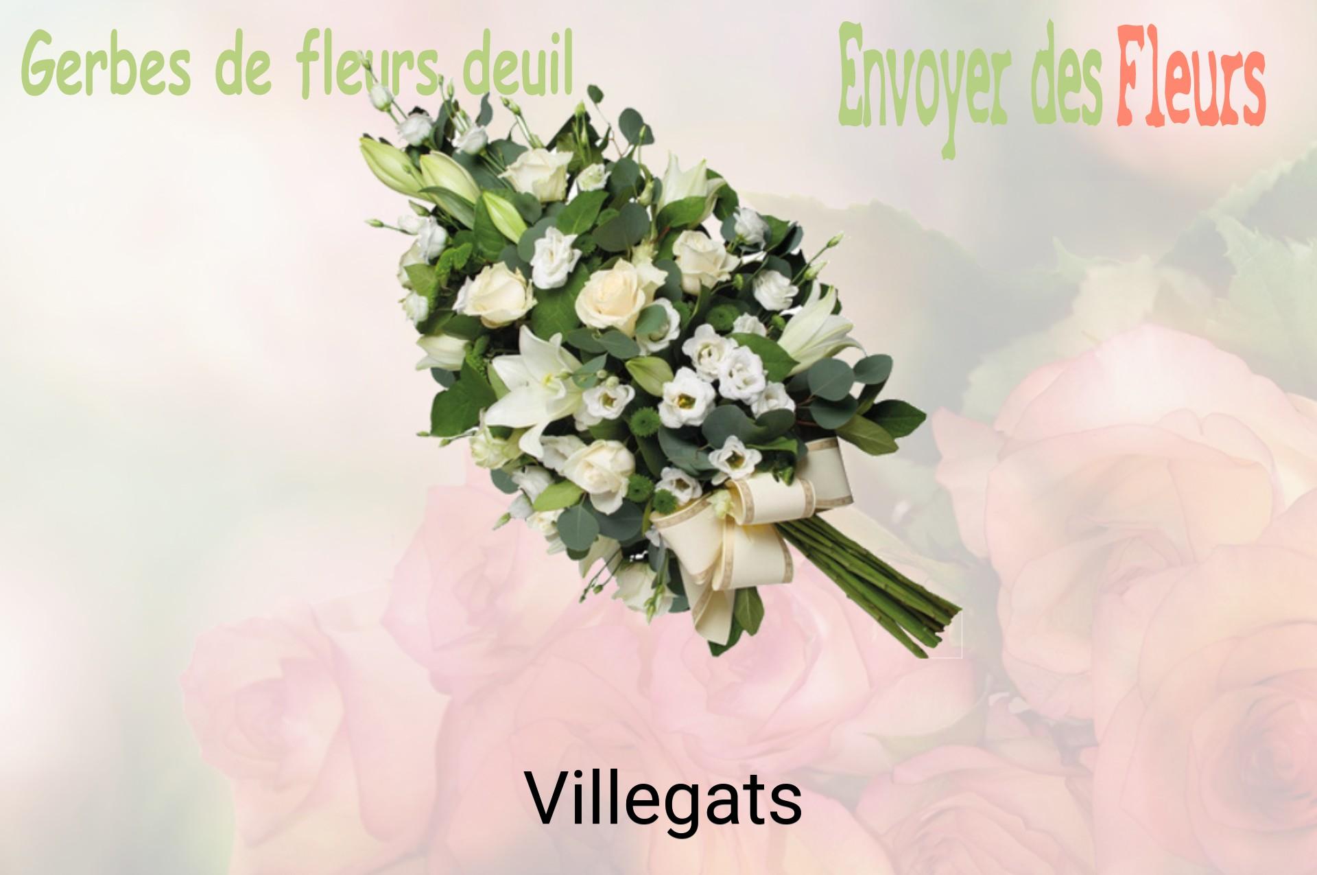 Gerbe de fleurs de deuil livrée à Villegats